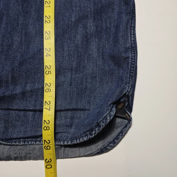 Vans Off The Wall Denim Camo Shirt Men’s Large Pocket Button Streetwear Skate - Picture 6 of 6